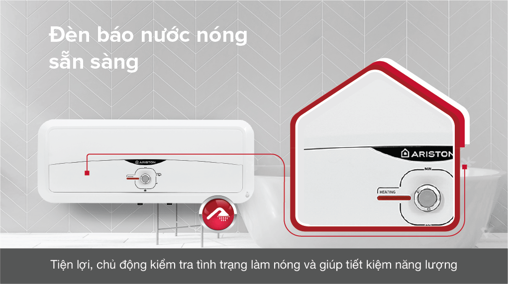 Máy nước nóng gián tiếp Ariston 20 lít 2500W SL2 20 R 2.5FE - MT - hình 2